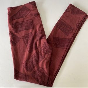 💚 5 for $10 💚 Red Cassette Tape LulaRoe Leggings